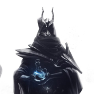 A game character holding a potion bottle